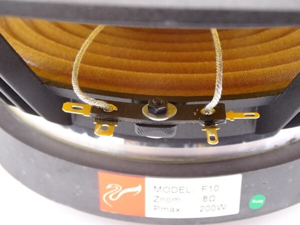 Haut-parleur 28,6 cm - grave subwoofer - 200 watts - 8 ohms - membrane kevlar - suspension caoutchouc - HiVi Research Swans F10- 03