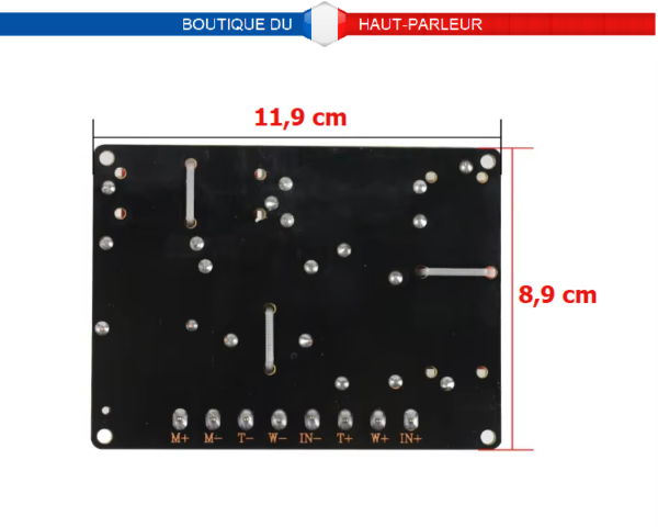 Filtre haut-parleur passif 3 voies 450 et 5000 Hz 4 à 8 ohms 200W