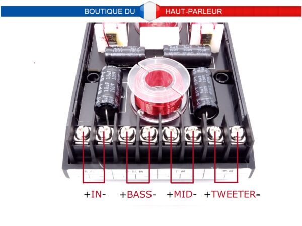 Filtre haut-parleur diviseur de fréquences CAR AUDIO 3 voies 150 watts 4 ohms