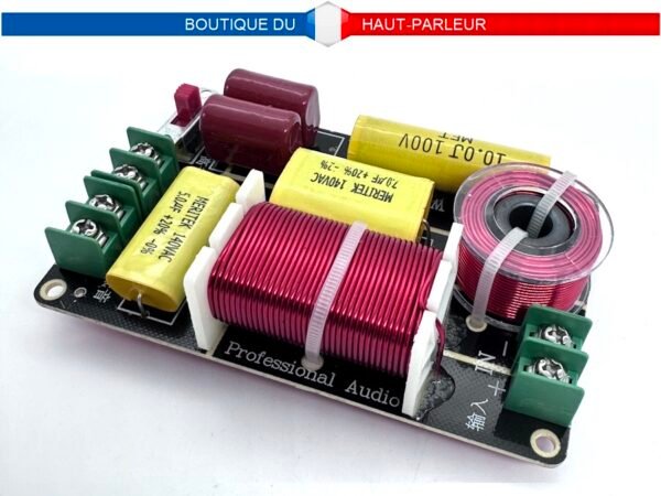 Filtre haut-parleur 2 voies fréquence de croisement 2800Hz 250 watts 4 à 8 ohms