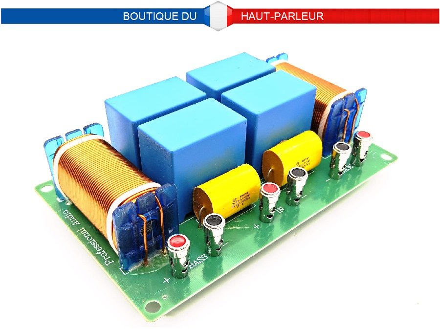 Filtre subwoofer double bass 200 Hz, 2500 watts, 4-8 ohms Filtre passe‑bas passif très hautes performances pour caisson de basses